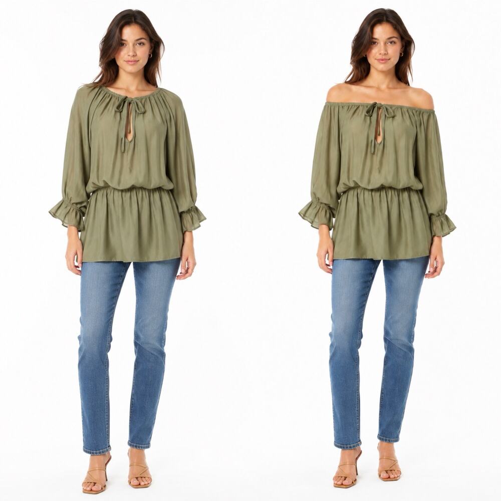 JEN’S PIRATE BOOTY Gauze Sandy Cove Tunic Top Dress Off Shoulder